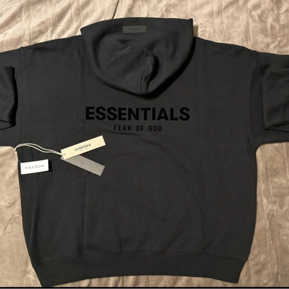 Fear of God Essentials Black Hoodie Sweatshirt